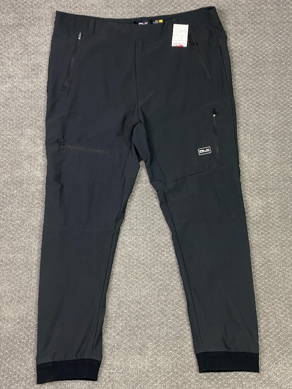 Ralph Lauren RLX Stretch Jogger Pants Mens XXL Black Performance Hiking Outdoor